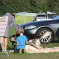 Harry goes over to see the dogs, A Spot of Camping, Alton Water, Stutton, Suffolk - 1st September 2018