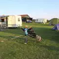 Harry's got a blanket cape, A Spot of Camping, Alton Water, Stutton, Suffolk - 1st September 2018