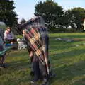 Harry roams around in a blanket disguise, A Spot of Camping, Alton Water, Stutton, Suffolk - 1st September 2018