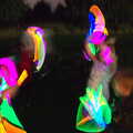 There's lots of fun with glowsticks in the dark, A Spot of Camping, Alton Water, Stutton, Suffolk - 1st September 2018