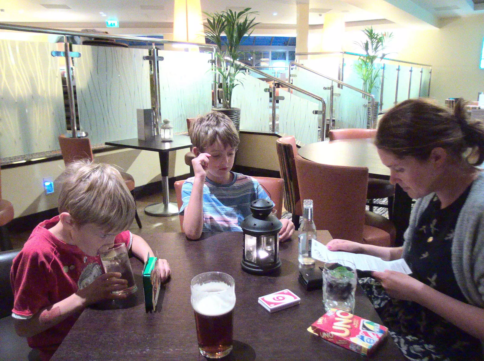 The gang in the bar at Stratford Manor, from A Day at Warwick Castle, Warwickshire - 8th September 2018