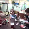 The gang in the bar at Stratford Manor, A Day at Warwick Castle, Warwickshire - 8th September 2018