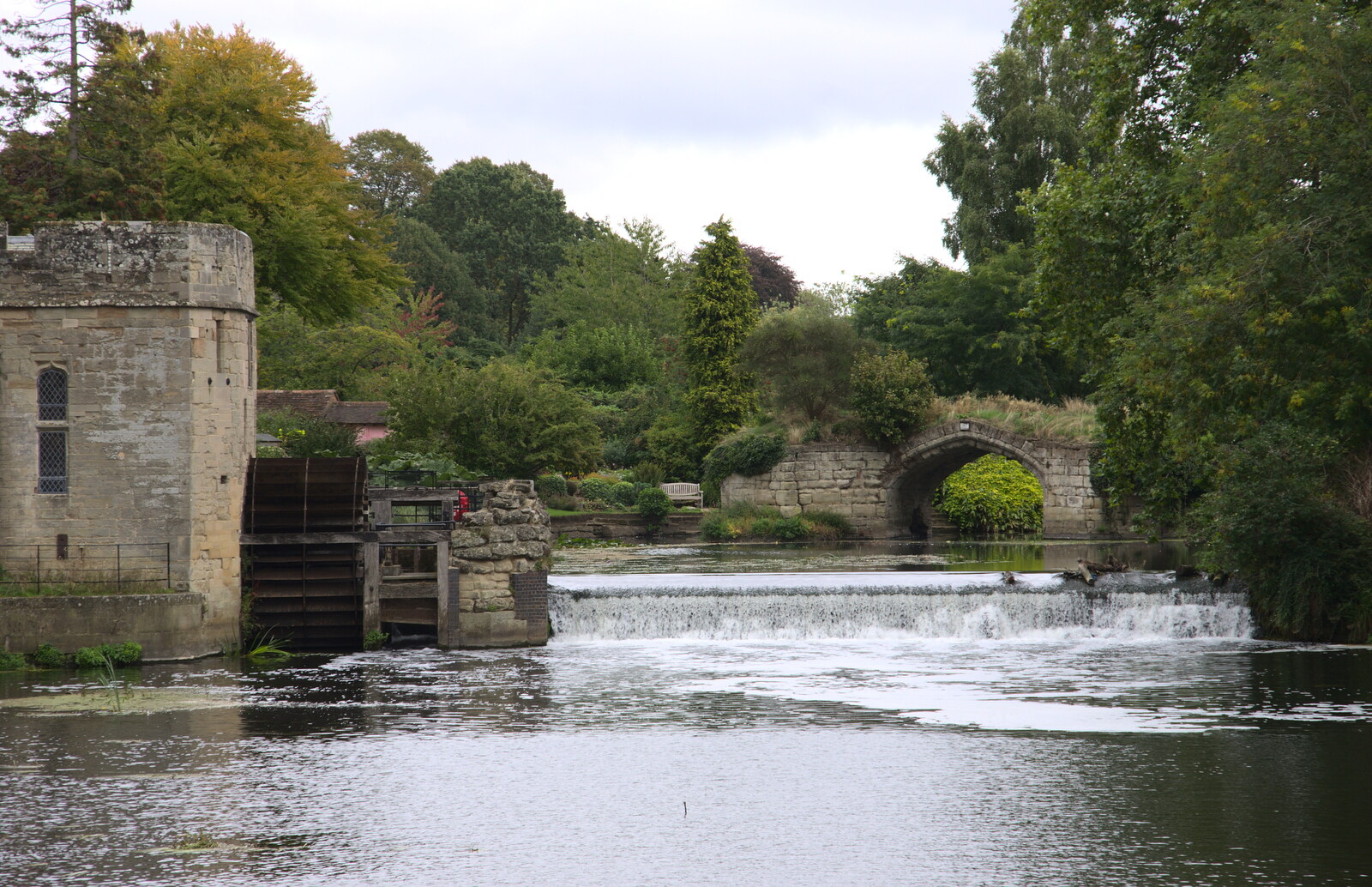 A weir from A Day at Warwick Castle, Warwickshire - 8th September 2018