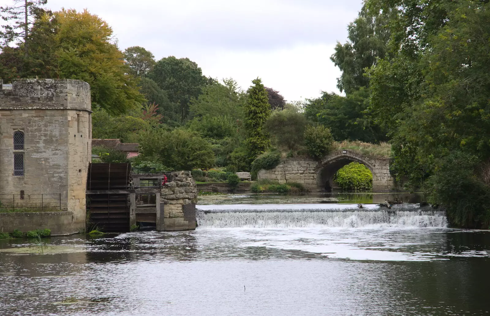 A weir, from A Day at Warwick Castle, Warwickshire - 8th September 2018