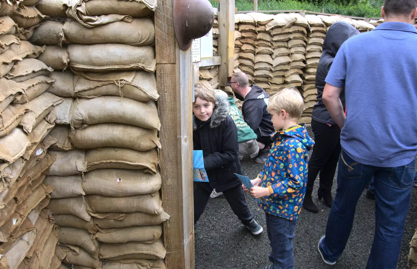 Fred and Harry in the World War One trenches, from A Day at Warwick Castle, Warwickshire - 8th September 2018