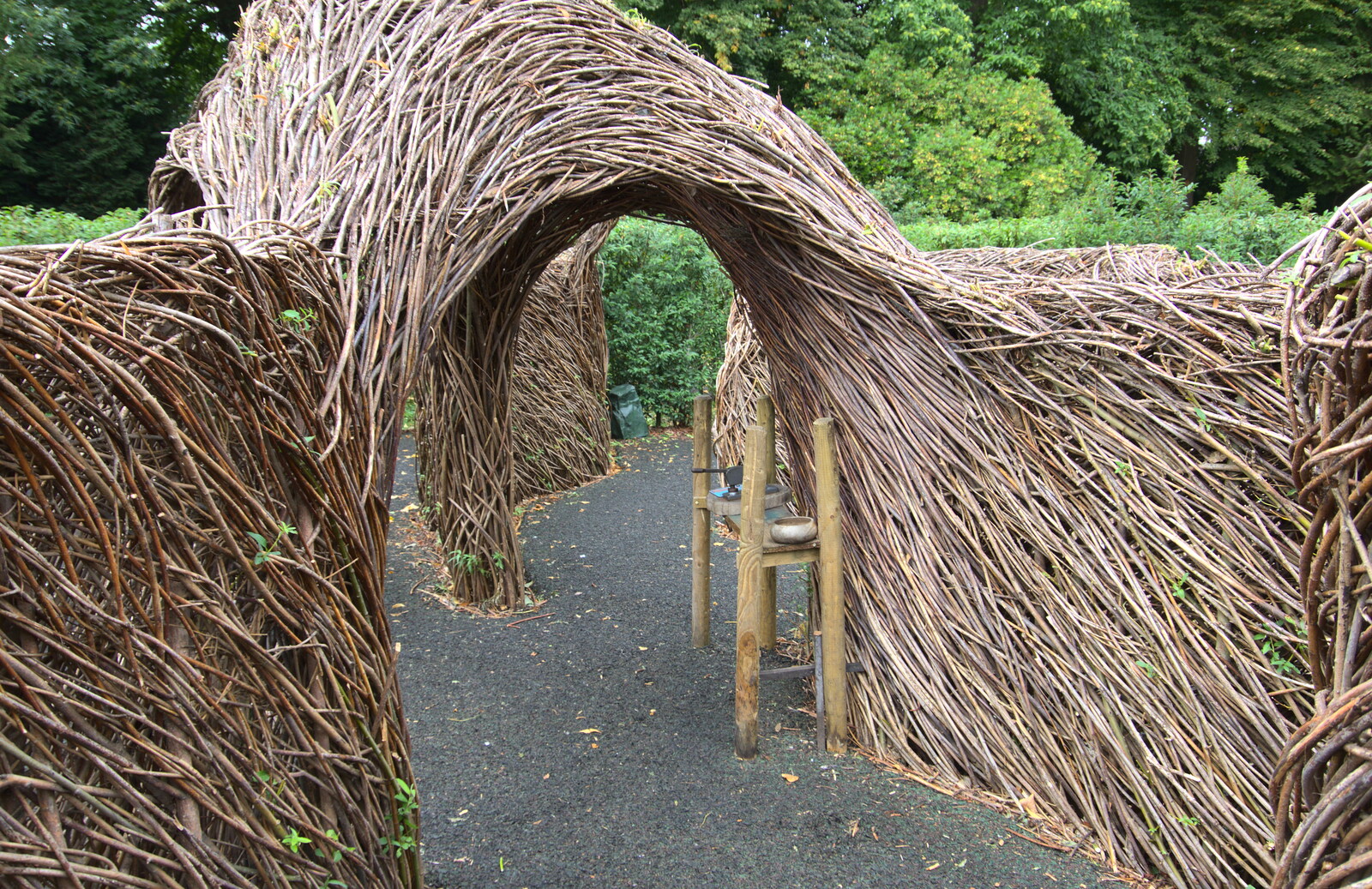 Nice weaved willow arches from A Day at Warwick Castle, Warwickshire - 8th September 2018