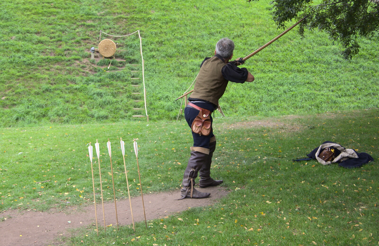A demonstration of archery from A Day at Warwick Castle, Warwickshire - 8th September 2018