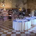 The great hall is set up for a wedding, A Day at Warwick Castle, Warwickshire - 8th September 2018