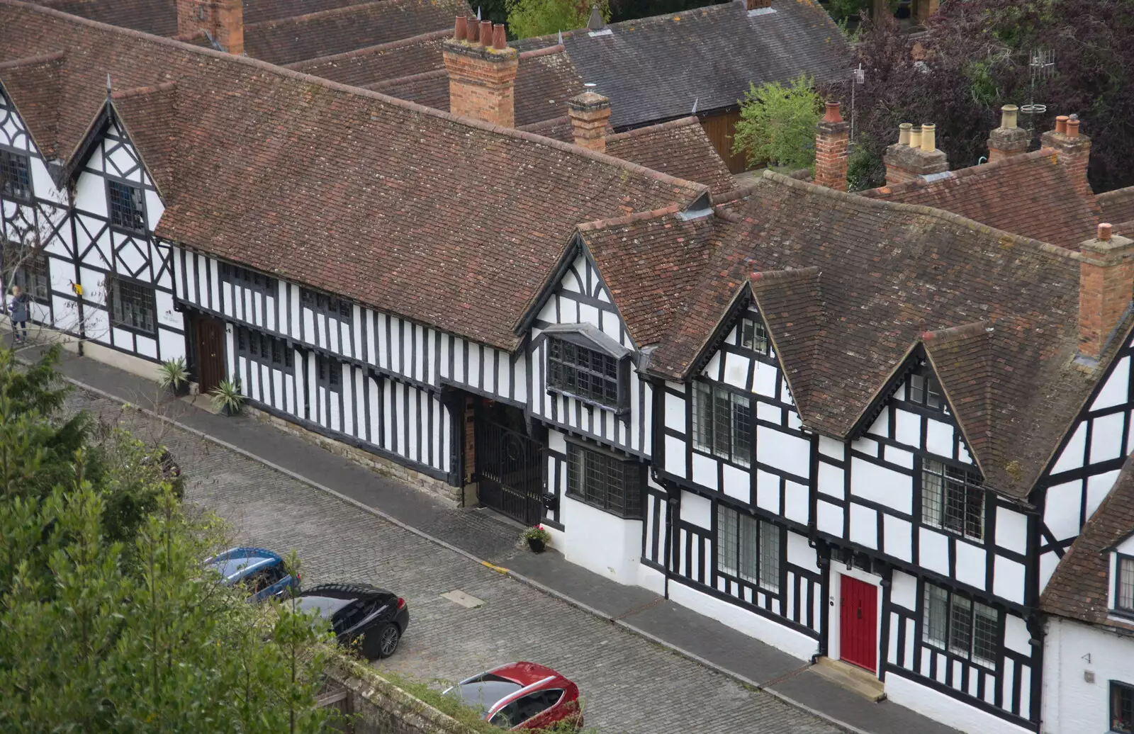 A half-timbered street, from A Day at Warwick Castle, Warwickshire - 8th September 2018