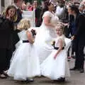 A bridesmaid gives the hairy eyeball, A Day at Warwick Castle, Warwickshire - 8th September 2018