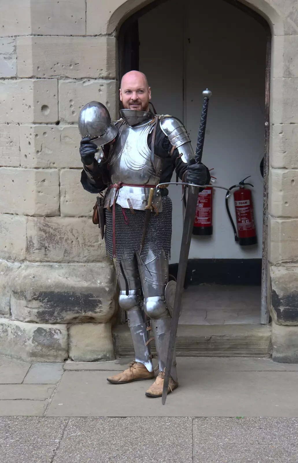 The groom in shining armour, from A Day at Warwick Castle, Warwickshire - 8th September 2018