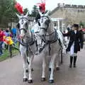 There's a throng of people watching, A Day at Warwick Castle, Warwickshire - 8th September 2018