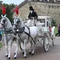 The coach driver skillfully reverses the coach, A Day at Warwick Castle, Warwickshire - 8th September 2018