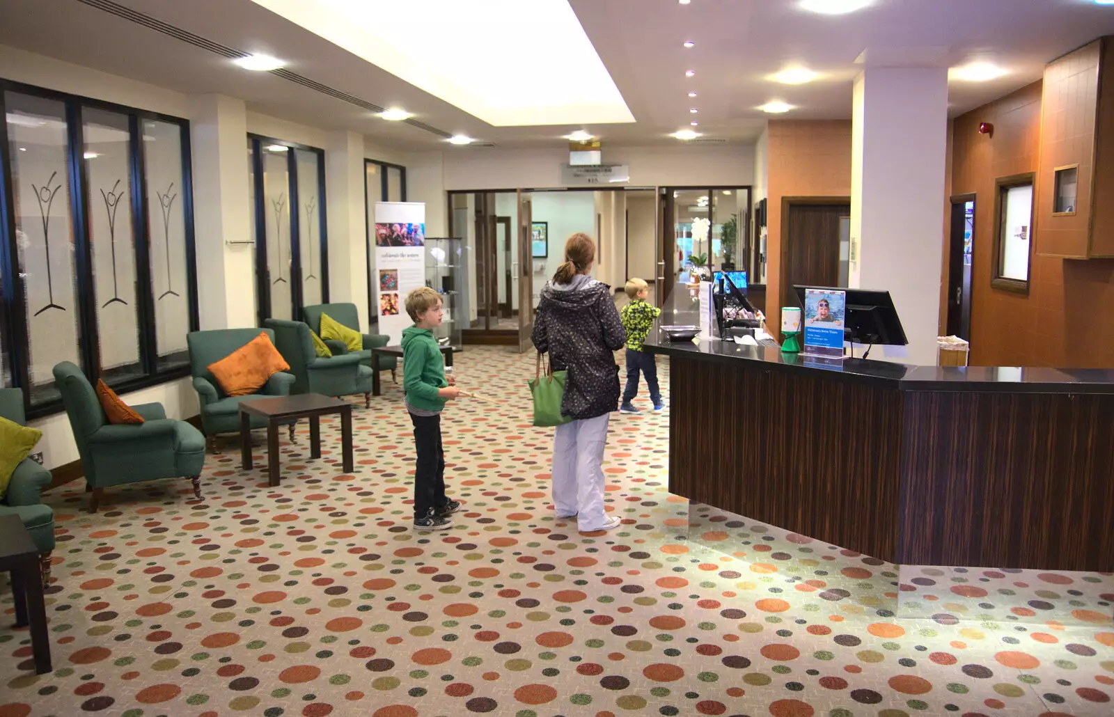 Milling around reception, from A Day at Warwick Castle, Warwickshire - 8th September 2018