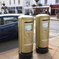 Golden post boxes on Bridge Street, A Postcard from Stratford-upon-Avon, Warwickshire - 9th September 2018