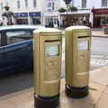 Golden post boxes on Bridge Street, A Postcard from Stratford-upon-Avon, Warwickshire - 9th September 2018