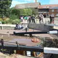 The lock gates at the river entry, A Postcard from Stratford-upon-Avon, Warwickshire - 9th September 2018