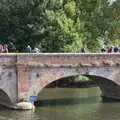 Grandad and Isobel in the bridge, A Postcard from Stratford-upon-Avon, Warwickshire - 9th September 2018