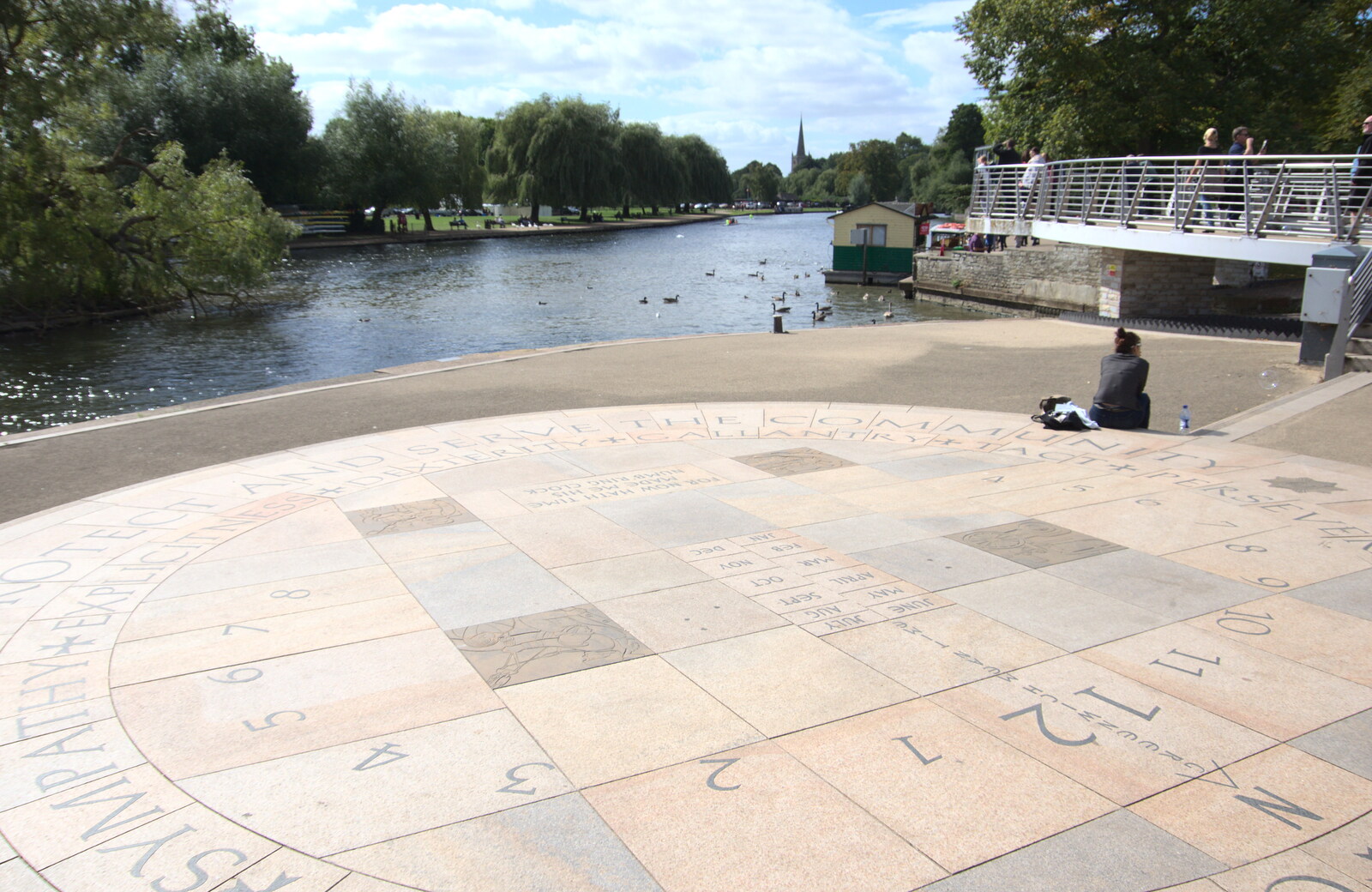 A big clock/sundial pavement thing from A Postcard from Stratford-upon-Avon, Warwickshire - 9th September 2018