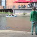 Fred warches the river, dagger in hand, A Postcard from Stratford-upon-Avon, Warwickshire - 9th September 2018