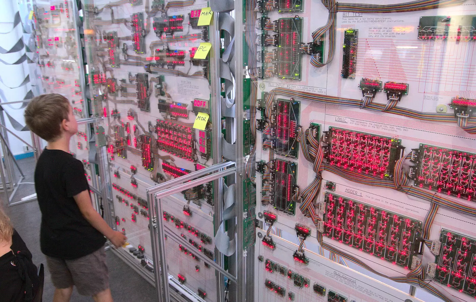 Fred looks up close on a mega-scale CPU, from The Retro Computer Festival, Centre For Computing History, Cambridge - 15th September 2018