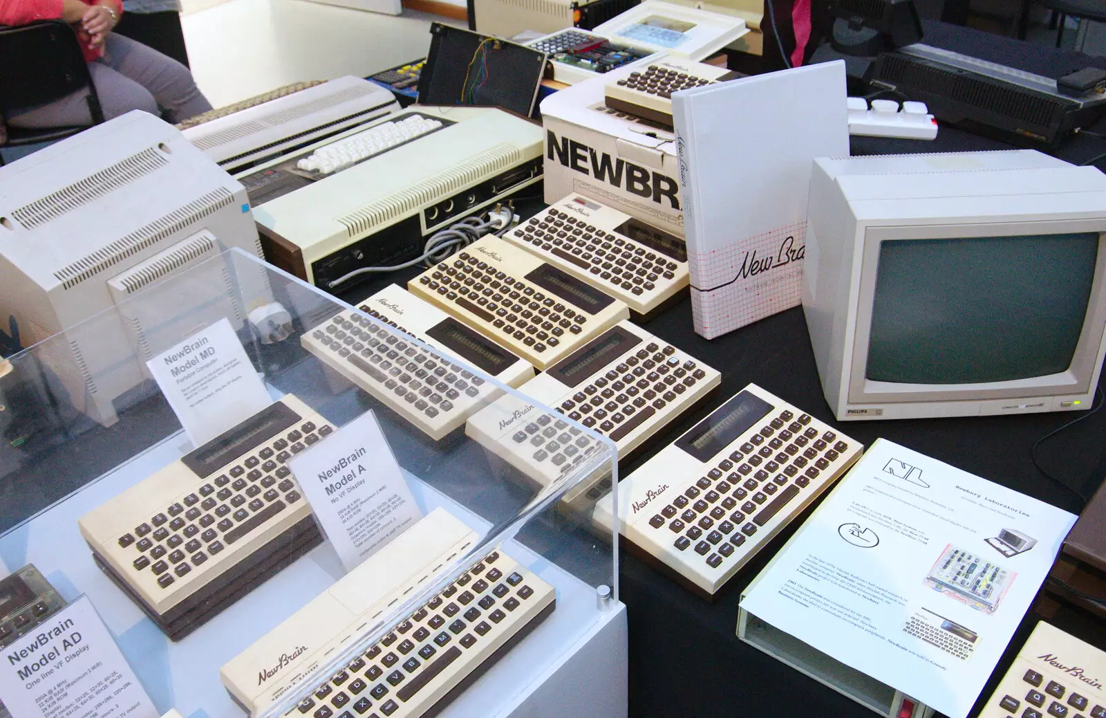 Possibly the UK's largest collection of NewBrains, from The Retro Computer Festival, Centre For Computing History, Cambridge - 15th September 2018