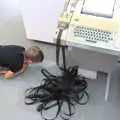 Fred is fascinated by a punched tape reader, The Retro Computer Festival, Centre For Computing History, Cambridge - 15th September 2018