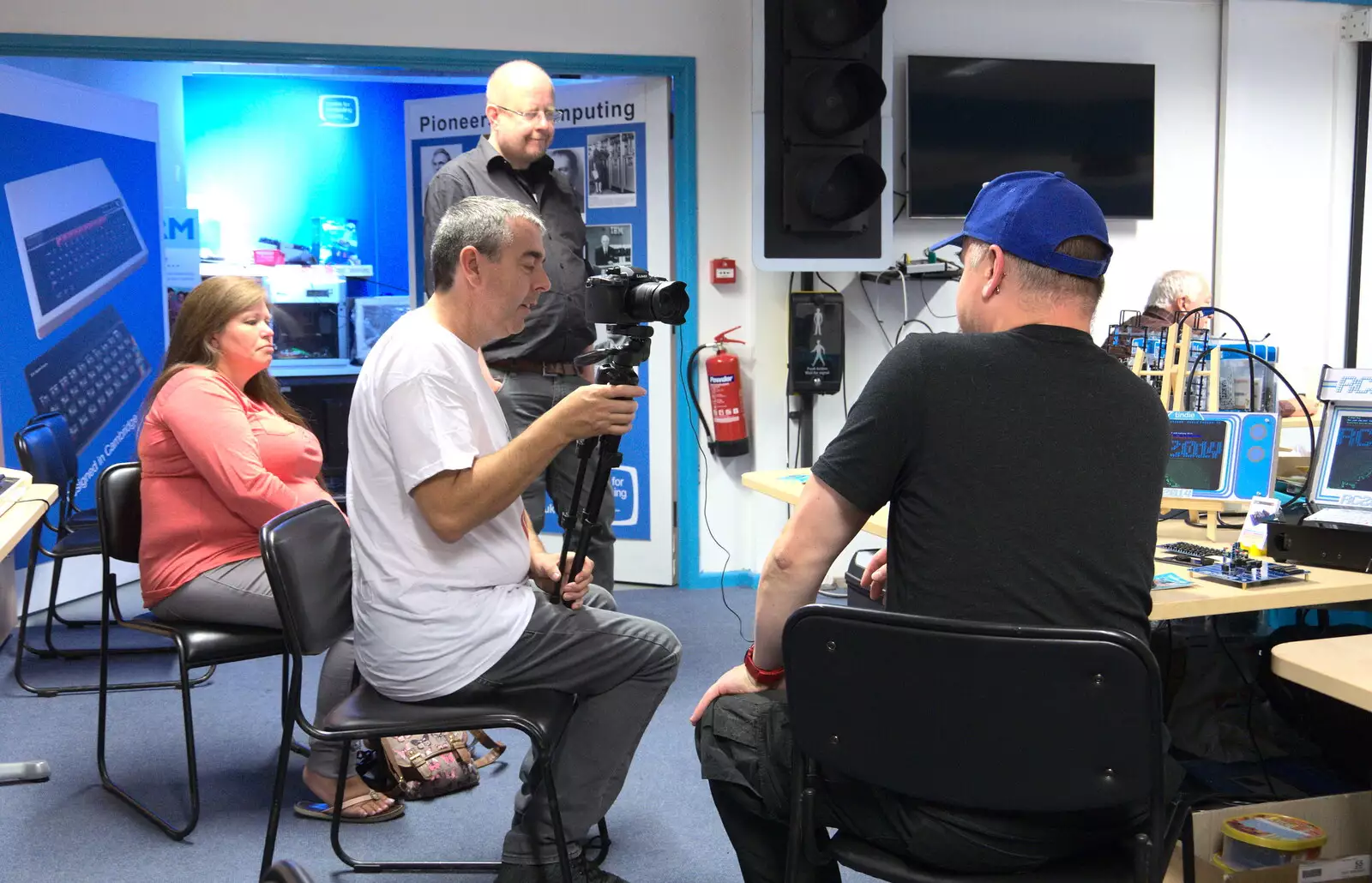 There's some sort of interview going on, from The Retro Computer Festival, Centre For Computing History, Cambridge - 15th September 2018