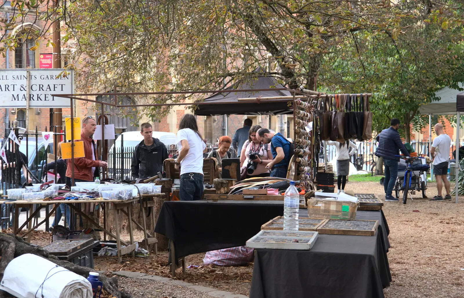 All Saints Garden craft market looks very autumnal, from The Retro Computer Festival, Centre For Computing History, Cambridge - 15th September 2018