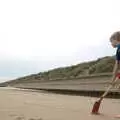 Harry draws a massive line in the sand, An Optimistic Camping Weekend, Waxham Sands, Norfolk - 22nd September 2018