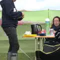 Isobel gets the tea on, An Optimistic Camping Weekend, Waxham Sands, Norfolk - 22nd September 2018