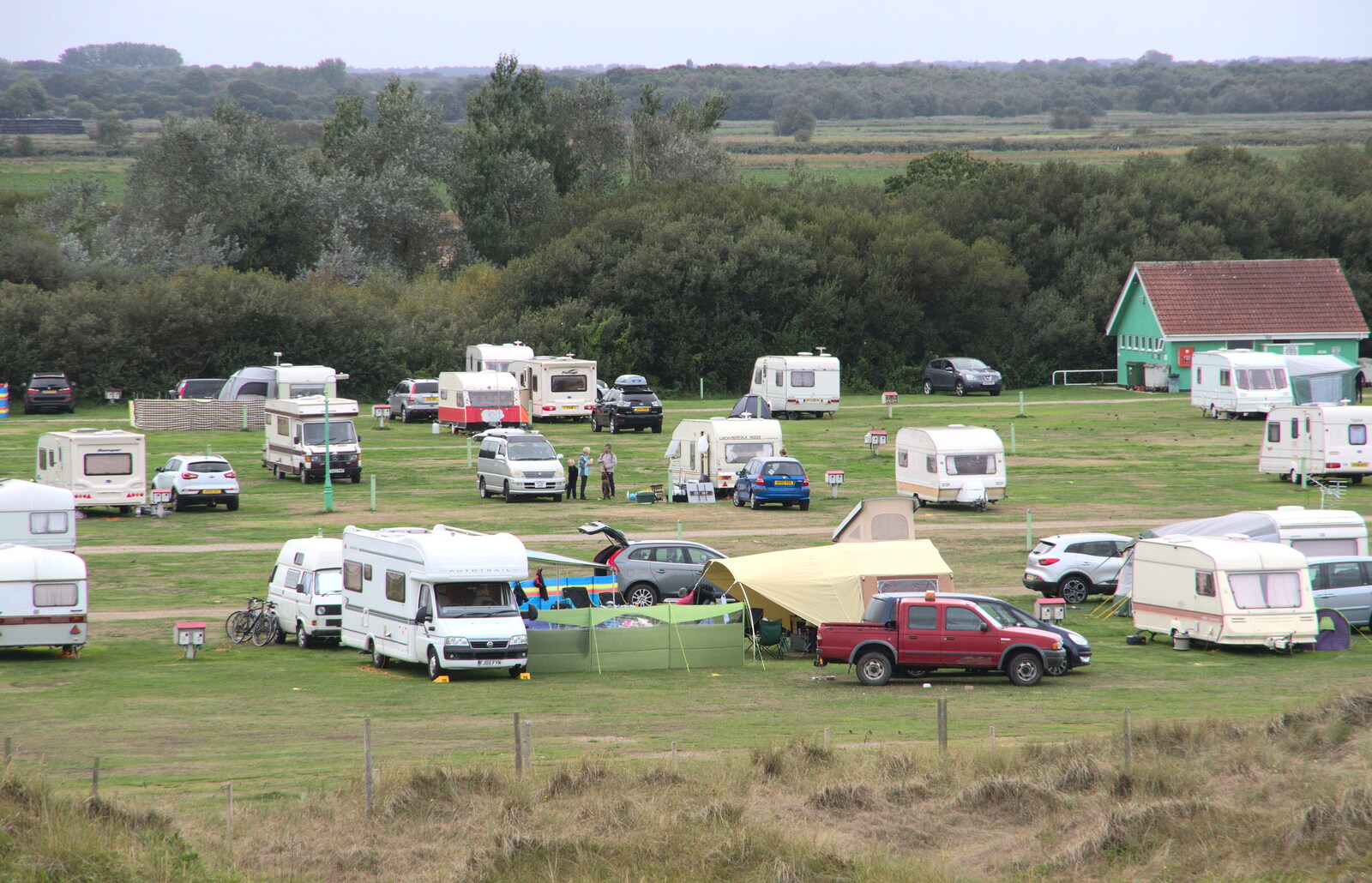 There are still a few people around camping from An Optimistic Camping Weekend, Waxham Sands, Norfolk - 22nd September 2018