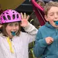 Sophie and Fred have got blue tongues, An Optimistic Camping Weekend, Waxham Sands, Norfolk - 22nd September 2018