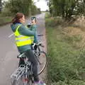 Isobel takes a photo of the deer, An Optimistic Camping Weekend, Waxham Sands, Norfolk - 22nd September 2018