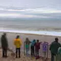 Ships on the horizon as we look out to a dark sea, An Optimistic Camping Weekend, Waxham Sands, Norfolk - 22nd September 2018