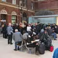 Milling around at Norwich Station, Isobel and the Invidia Voices, Norwich Railway Station, Norfolk- 28th September 2018