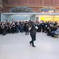 A cameraman roams around, Isobel and the Invidia Voices, Norwich Railway Station, Norfolk- 28th September 2018