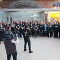 The BBC film crew does its thing, Isobel and the Invidia Voices, Norwich Railway Station, Norfolk- 28th September 2018