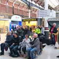 The crowds film on their phones, Isobel and the Invidia Voices, Norwich Railway Station, Norfolk- 28th September 2018