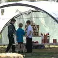 Harry and Fred in the Scout's tent, Gislingham Silver Band and the Duck Race, The Pennings, Eye, Suffolk - 29th September 2018