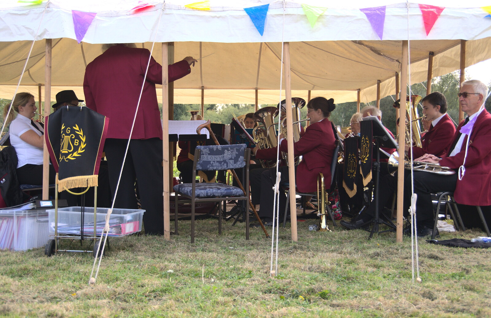 The Gislingham Silver Band plays a set from Gislingham Silver Band and the Duck Race, The Pennings, Eye, Suffolk - 29th September 2018