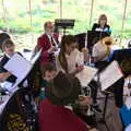 The training band get ready, Gislingham Silver Band and the Duck Race, The Pennings, Eye, Suffolk - 29th September 2018