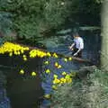 The duck starting line, Gislingham Silver Band and the Duck Race, The Pennings, Eye, Suffolk - 29th September 2018