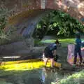 The ducks are collected up at the end of the 'race', Gislingham Silver Band and the Duck Race, The Pennings, Eye, Suffolk - 29th September 2018