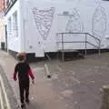 Harry walks past a shop called Flint, A Miscellany, Norwich , Norfolk - 30th September 2018