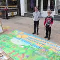 Harry points to the pavement picture, A Miscellany, Norwich , Norfolk - 30th September 2018