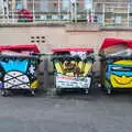 Colourful 80s-style graffiti wheelie bins, A Miscellany, Norwich , Norfolk - 30th September 2018