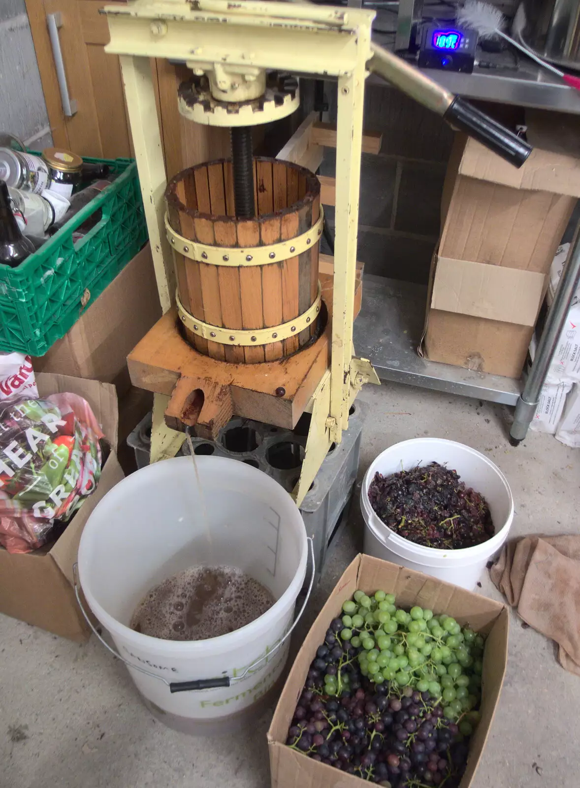 Nosher has a go at making some wine from garden grapes, from A Miscellany, Norwich , Norfolk - 30th September 2018