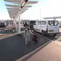 Fred hauls his bag as we get dropped off at T2, A Trip to Short Hills, New Jersey, United States - 20th October 2018