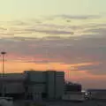 A plane heads off into the sunset, A Trip to Short Hills, New Jersey, United States - 20th October 2018